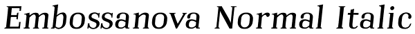 Embossanova Normal Italic Font