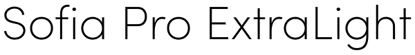 Sofia Pro ExtraLight Font