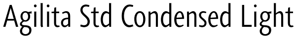 Agilita Std Condensed Light Font