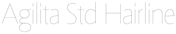 Agilita Std Hairline Font