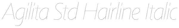 Agilita Std Hairline Italic Font