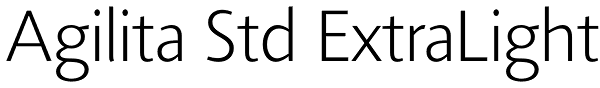 Agilita Std ExtraLight Font