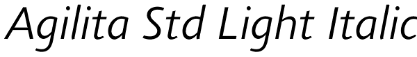 Agilita Std Light Italic Font