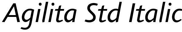 Agilita Std Italic Font