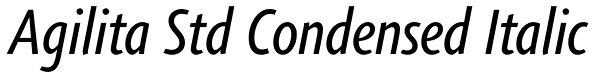 Agilita Std Condensed Italic Font