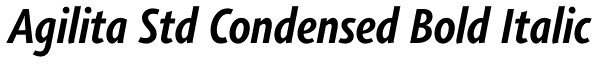 Agilita Std Condensed Bold Italic Font