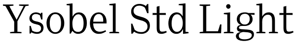 Ysobel Std Light Font