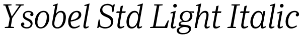 Ysobel Std Light Italic Font