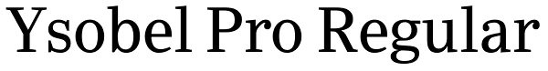 Ysobel Pro Regular Font