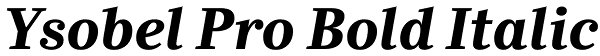 Ysobel Pro Bold Italic Font