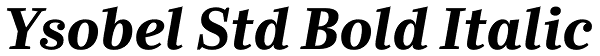 Ysobel Std Bold Italic Font