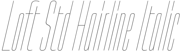 Loft Std Hairline Italic Font