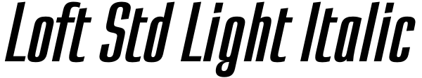 Loft Std Light Italic Font