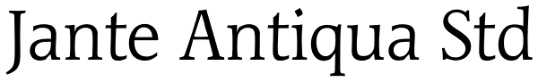 Jante Antiqua Std Font