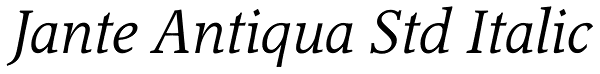 Jante Antiqua Std Italic Font