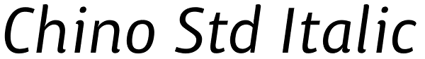 Chino Std Italic Font