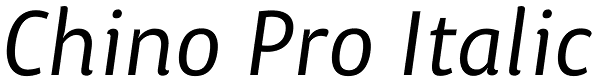 Chino Pro Italic Font