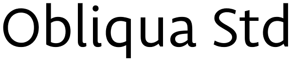 Obliqua Std Font