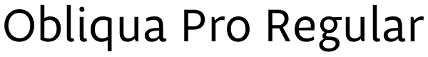 Obliqua Pro Regular Font