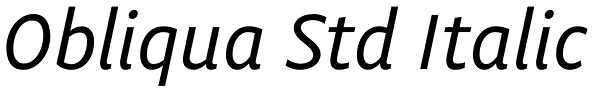 Obliqua Std Italic Font