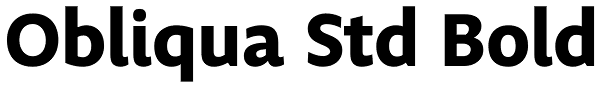 Obliqua Std Bold Font