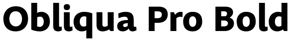 Obliqua Pro Bold Font