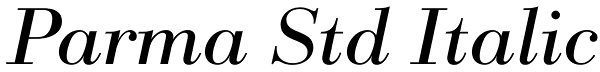 Parma Std Italic Font