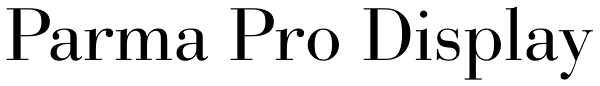 Parma Pro Display Font