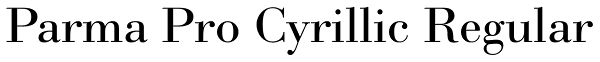 Parma Pro Cyrillic Regular Font