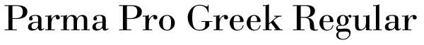 Parma Pro Greek Regular Font