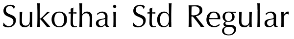 Sukothai Std Regular Font