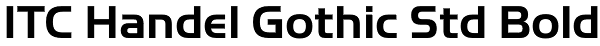 ITC Handel Gothic Std Bold Font