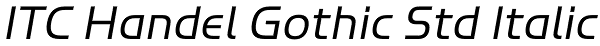 ITC Handel Gothic Std Italic Font