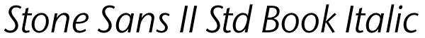 Stone Sans II Std Book Italic Font