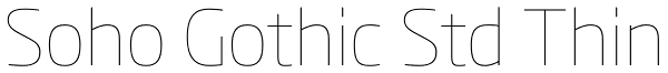 Soho Gothic Std Thin Font