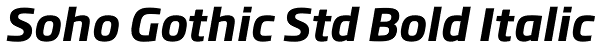 Soho Gothic Std Bold Italic Font