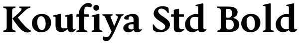 Koufiya Std Bold Font