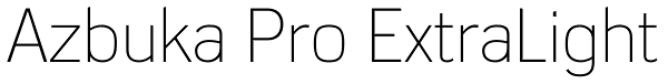 Azbuka Pro ExtraLight Font