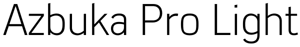 Azbuka Pro Light Font