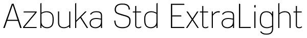 Azbuka Std ExtraLight Font