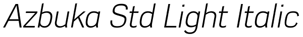 Azbuka Std Light Italic Font