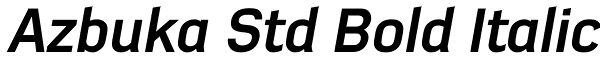 Azbuka Std Bold Italic Font