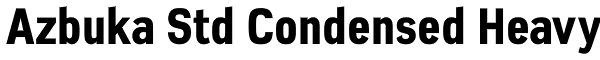 Azbuka Std Condensed Heavy Font