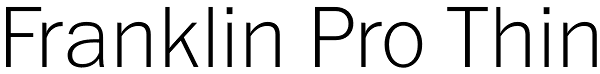 Franklin Pro Thin Font