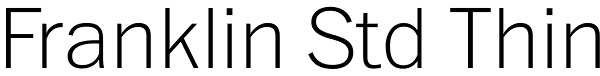 Franklin Std Thin Font