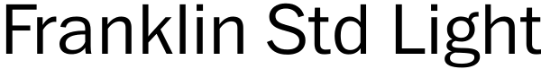 Franklin Std Light Font