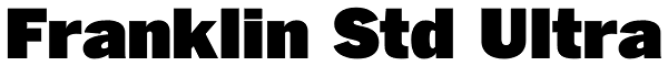 Franklin Std Ultra Font