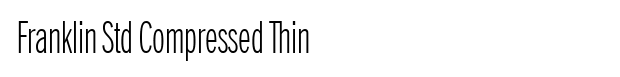 Franklin Std Compressed Thin Font