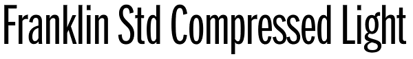 Franklin Std Compressed Light Font