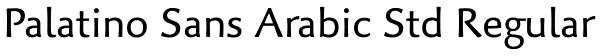 Palatino Sans Arabic Std Regular Font